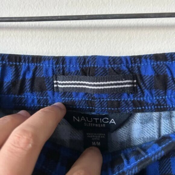 Nautica Blue Plaid  Pyjama Pants - Picture 3 of 3
